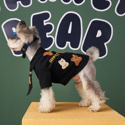 Trendy And Handsome Cotton Shirt With Tie For Small And Medium-Sized Dog Pets-3