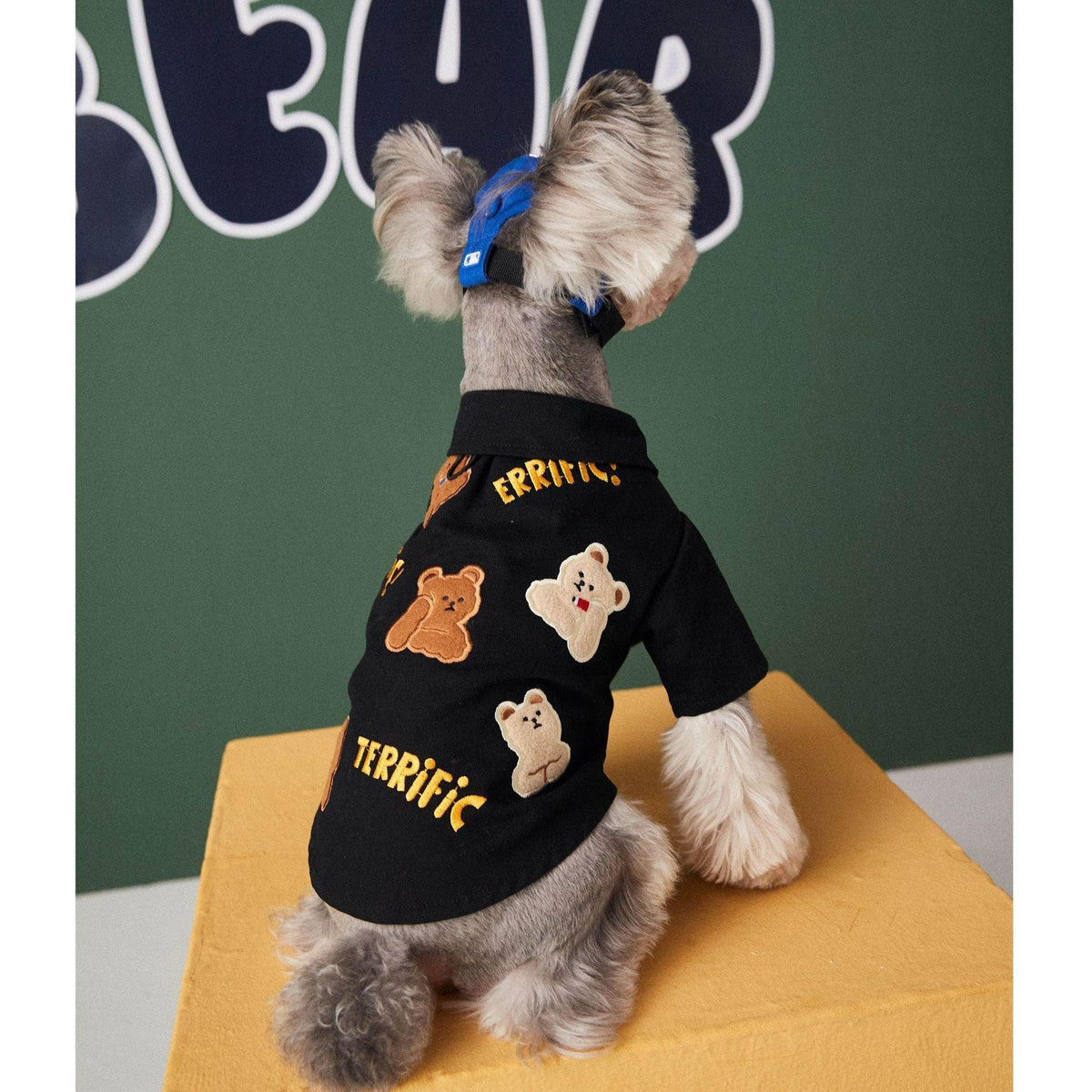 Trendy And Handsome Cotton Shirt With Tie For Small And Medium-Sized Dog Pets-4
