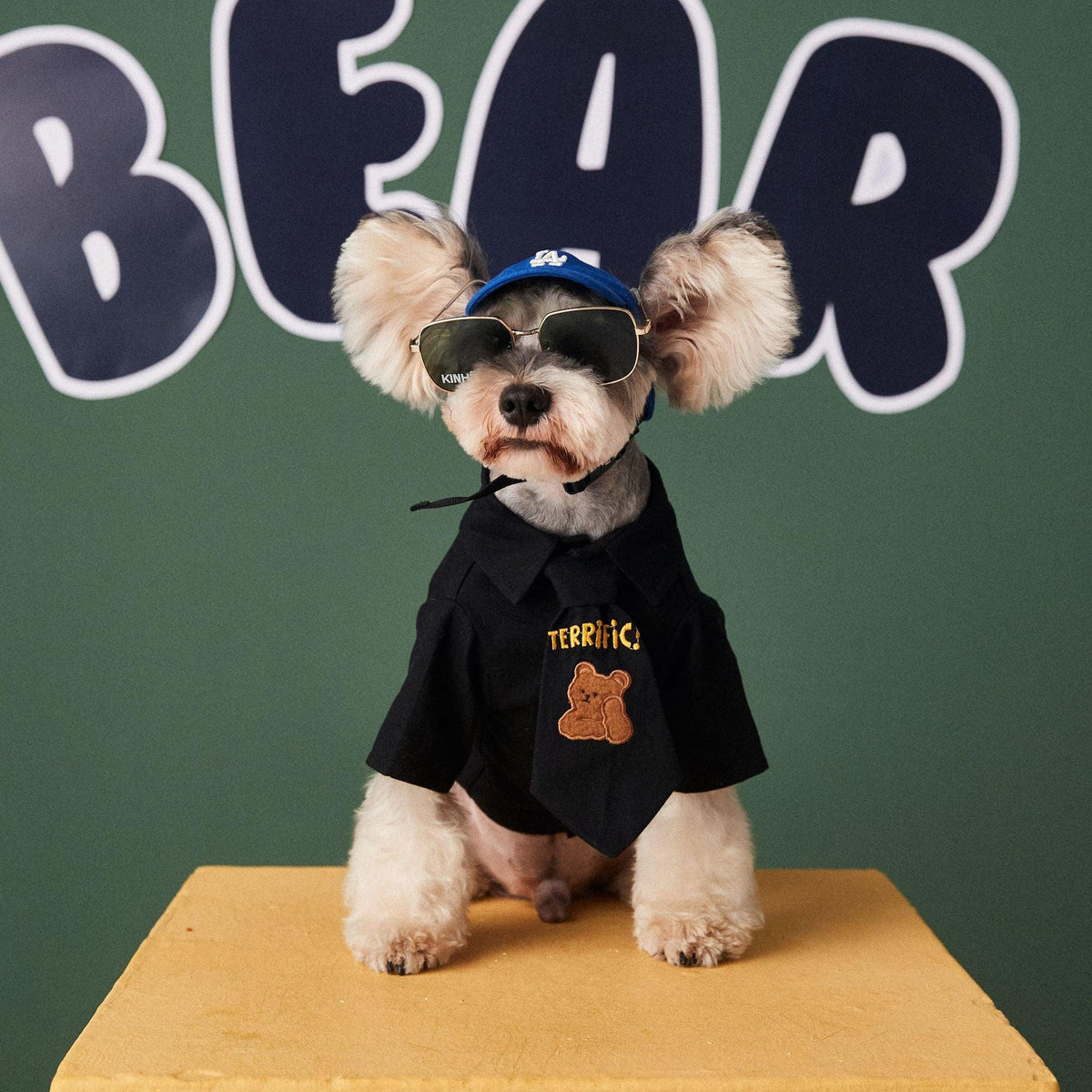 Trendy And Handsome Cotton Shirt With Tie For Small And Medium-Sized Dog Pets-2