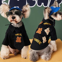 Trendy And Handsome Cotton Shirt With Tie For Small And Medium-Sized Dog Pets-0